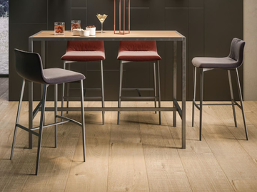 NIRVANA - Upholstered stool with back by Ronda Design - view 2
